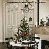 DINLiAN S Candlestick Holders Black Candle Holder for Candlestick,Taper Modern Candle Holders Set of 3,Tall Wood Candle Sticks Holder Decor(12"/10"/8" H) (3, Black) DINLiAN S