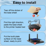 IdeaFormer-3D H1H Spring Steel Sheet with Magnetic Build Plate for Artillery Sidewinder X1/X2 for Creality CR-10/CR-10S Anet A8 Plus, Light Beam+Phantom H1H Print Bed 310x310mm 3D Printer Platforms IdeaFormer-3D