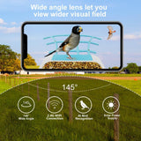64GB Bird Feeder with Camera, 2K 3MP HD Camera Bird Feeder, AI Identify +10,000 Bird Species, Solar Powered Face Sun, Live Video & Playback on Phone & Tablet, Smart Wild Bird Watching Gifts Kadymay