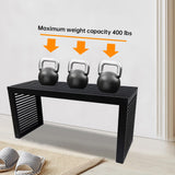 Yikaroeli Bamboo Dining Bench, 35 inch Entryway Bench, Indoor Kitchen Table Bench for Entryway Dining Room Living Room Bedroom End of Bed-Black Yikaroeli