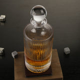 Whiskey Decanter and Glass Stopper 27 oz Square Decanter for Whiskey, Bourbon, Brandy, Liquor, and Rum QUEEN&STONE LEAD FREE