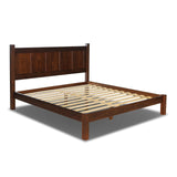 Grain Wood Furniture Shaker Solid Wood Panel Platform Bed, King Size, Cherry Grain Wood Furniture