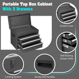 Winado 4-Drawer Rolling Tool Chest with Wheels & Lock, Tool Box with Large Storage Cabinet and Adjustable Shelf, Removable Portable Top Box for Garage, Warehouse, Factory Winado