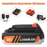 Leisuda 2 Pack 20V 3.0Ah Battery LBXR20 Compatible for Black and Decker 20V Lithium Battery LBXR20 LB20 LBX20 LB2X4020 LBXR20B-2 LBXR2020-OPE Compatible for Black Decker 20V Power Tools Leisuda