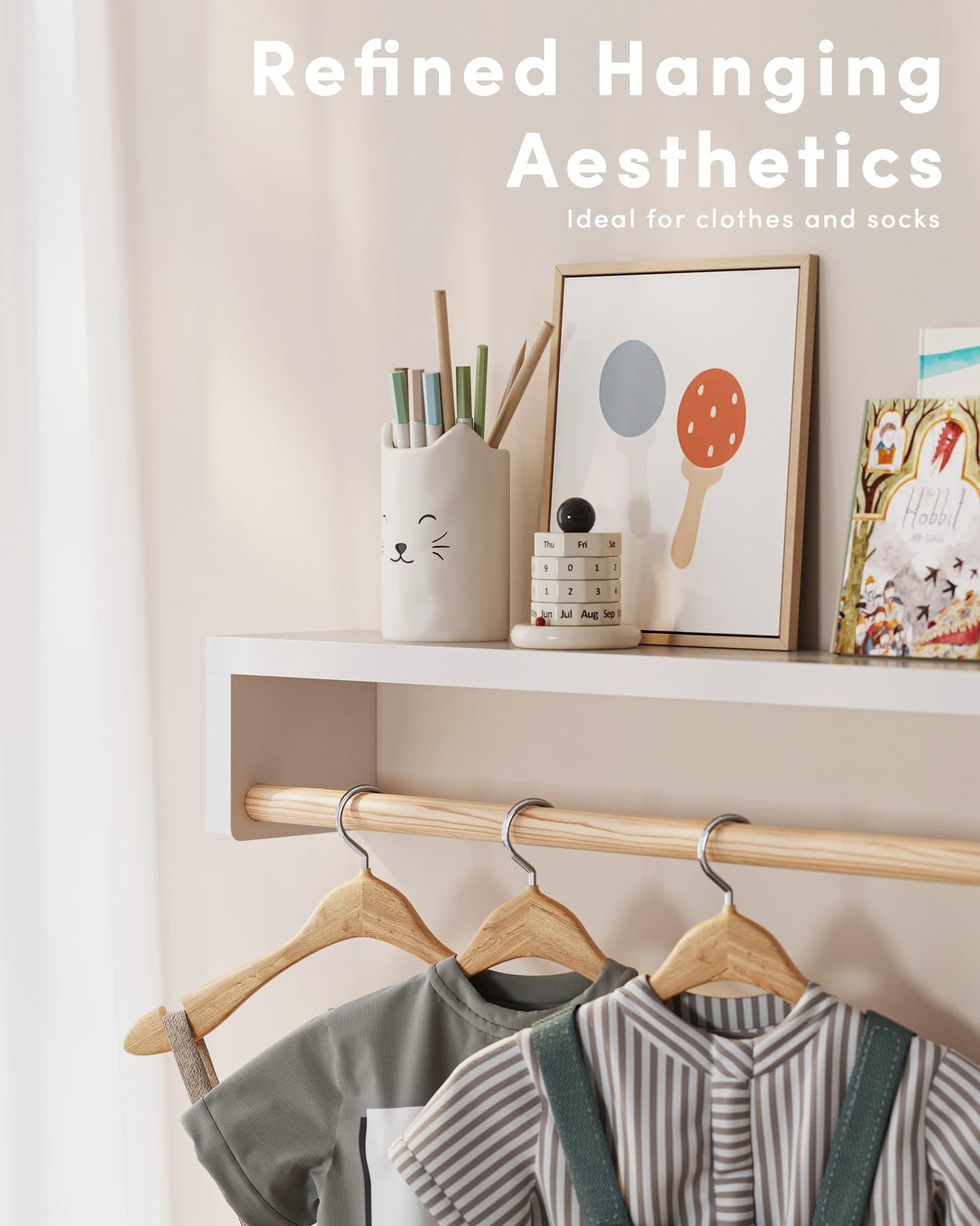 G&W Gruwald Nursery Book Shelves, Set of 3, Wall Bookshelf, Book Shelf for Kids Rooms, Wall Book Shelves for Bedroom Kids, Floating Shelf, Nursery Decor G&W Gruwald