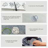 75 Pcs Stick and Stitch Embroidery Paper Designs 3 Sheets A4 Water Soluble Stabilizer for Embroidery Patterns Adhesive Embroidery Transfer Paper with Pre-Printed Flower Leave Butterfly for Hand Sewing KEIFIN