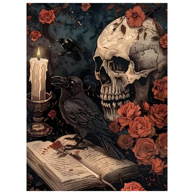 Paint by Numbers Kit for Adults, Skull Paint by Numbers Kit for Adults Beginners, DIY Acrylic Painting on Canvas for Home Wall Art Decor(16x20Inch