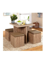 Simple Living 5-piece Baxter Dining Set with Storage Chair Ottomans (Taupe) Simple Living Products