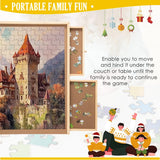 Puzzle Board, 1500 Pieces Rotating Puzzle Board with 6 Drawers and Cover, Wooden Lazy Susan Puzzle Table for Adults (27'' × 35'') Qiqidog