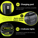 2Pack 3.0Ah P102 18V Lithium Replacement for Ryobi Battery+ P117 Charger with Dual USB Compatible with Ryobi 18v Battery P108 P107 P104 P105 P102 P103 Charger with P117 P118 P119 P113 BCL1418 LUMSING