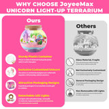JOYEEMAX Unicorn Light-Up Terrarium Kit for Kids - LED Night Light Birthday Gift for Girls Ages 4 5 6 7 8-12 Year Old - Unicorn Toys for Girls - DIY Arts and Crafts Kit for Kids - Best Girls Presents JOYEEMAX