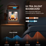 Newest Tina2S 3D Printer, HEPHI3D 3D Printers WiFi Cloud Printing Auto Bed Leveling, Fully Assembled Mini 3D Printers for Beginners, Silent Print, Fully Open Source DIY 3D Printers for Home, School HEPHI3D