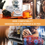 NovaMaker PETG 3D Printer Filament - 1.75mm White PETG, 1kg Spool (2.2lbs), +/- 0.03mm Dimensional Accuracy NovaMaker