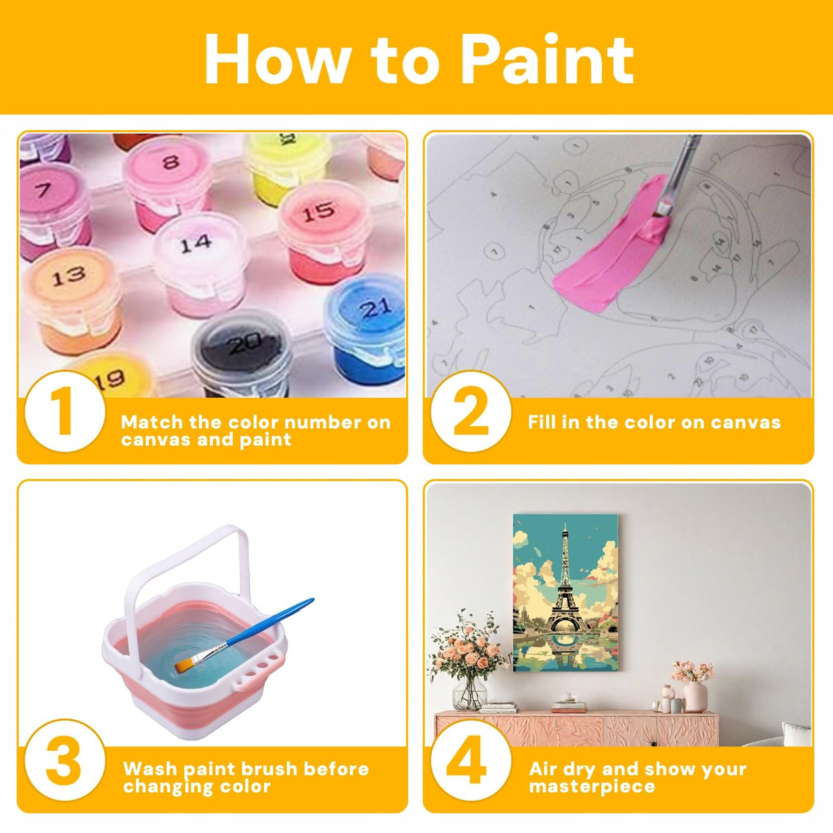 Lofenghome Paint by Numbers Kit for Adults, Tropical Beach Scenes Collection, Acrylic Paint on Canvas, 12 x 8 Inches, DIY Home Decor, Modern Style, 6 Coastal Landscapes, Adult Beginner Friendly Lofenghome