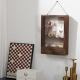 Wishtofly Shadow Box Frame 3 Deep, 11x16 Shadow Boxes Display Cases with Removable Shelves and Drawers, Wooden Memory Frames for Pictures, Flowers, Pet Memorial, Wedding Bouquet, Brown Wishtofly