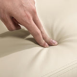 Yaheetech PU Leather Reclining Chair Single Sofa for Living Room Padded Seat with Pocket Spring for Small Space Living Room Bedroom Home Theater Beige Yaheetech