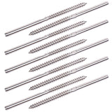 BLIKA 100 Pack T316 Stainless Steel Right&Left Handed Thread Swage Lag Screws for Wood Posts of 1/8" Deck Cable Railing Kit, Wire Railing Kit for Decks with Wrench, DIY Wood Baluster BLIKA