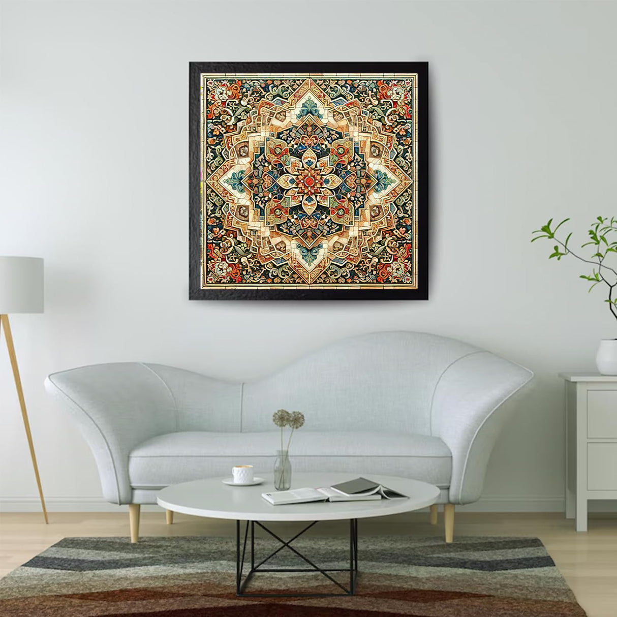 Auremi Mandala Diamond Art Painting Kits for Adults, DIY Mandala Diamond Art for Adults Beginner, DIY Full Drill Diamond Dots Paintings Landscape Picture Arts Craft for Home Decor 12x12 Inch Auremi