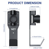 EV Charger Holder Wall Mount Kit, 180° Rotation EV Charger Nozzle Holster Dock for SAE J1772 Connector, Outdoor/Indoor, J-Hook EV Charger Cable Organizer for Electric Vehicles NZY