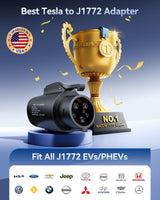 2025 Ecogenix Tesla to J1772 Charging Adapter (Max 80A, 240V) J1772 EVs Adapter to Tesla Charger, Adapter Compatible with Tesla High Powered Connectors, Destination Chargers, Mobile Connectors (Black) Ecogenix