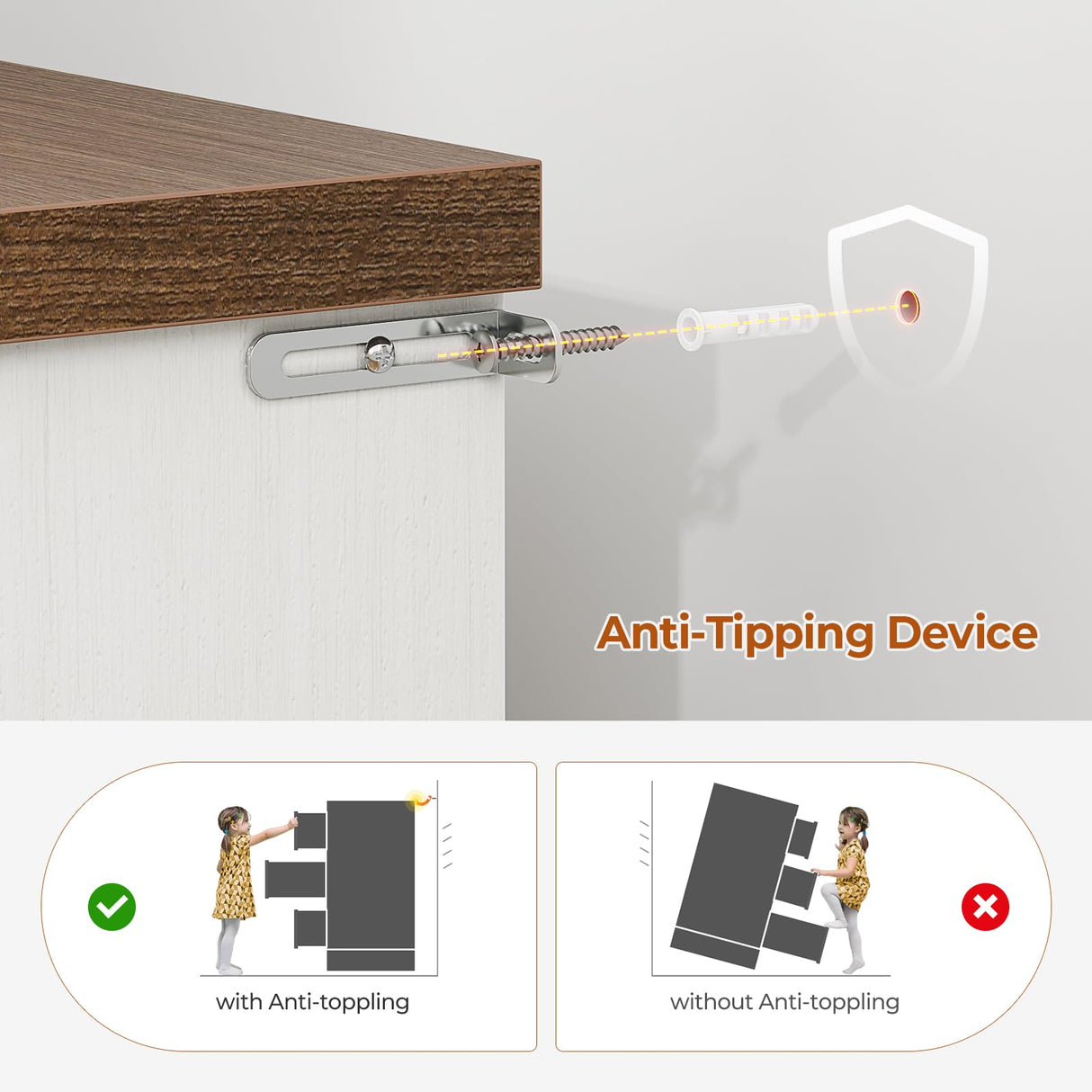 DICTAC 10 Drawers Dresser for Bedroom,55" Wide Farmhouse Dresser with Natural Texture and Vintage Metal Handles, Rustic Wood Chest of Drawers for Bedroom, Living Room, Hallway,White DICTAC