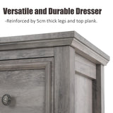 LGHM Dressers for Bedroom with 9 Drawers, 9 Drawer Dresser with Textured Borders, 58" W Chest of Drawers Closet Organizers and Storage Clothes - 6" Deep Drawer for Bedroom, Living Room,Gray LGHM