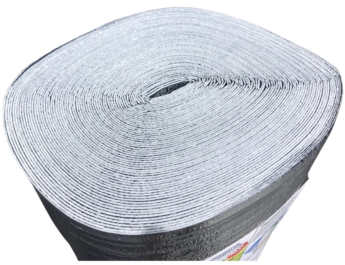 SmartSHIELD -1.5mm 48"x100ft Reflective Insulation roll 400 Sq. Ft., Foam Core Radiant Barrier, Thermal Insulation Shield - Commercial Grade Foil - WoodArtSupply