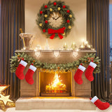 CCINEE 12pcs Red Felt Christmas Stockings 15" Party Favors Stockings for Xmas Decoration CCINEE