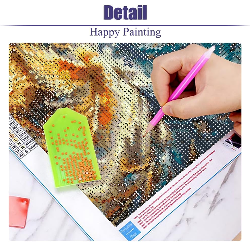 BOHADIY Phoenix Diamond Painting Kit for Adults - 5D Moon Art Kit for Beginners, Full Drill DIY Gem Art With Painting Kit for Home Wall Decor, 12 x 12 Inch BOHADIY