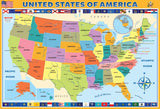 EuroGraphics Map of the United States of America Jigsaw Puzzle (200-Piece) EuroGraphics