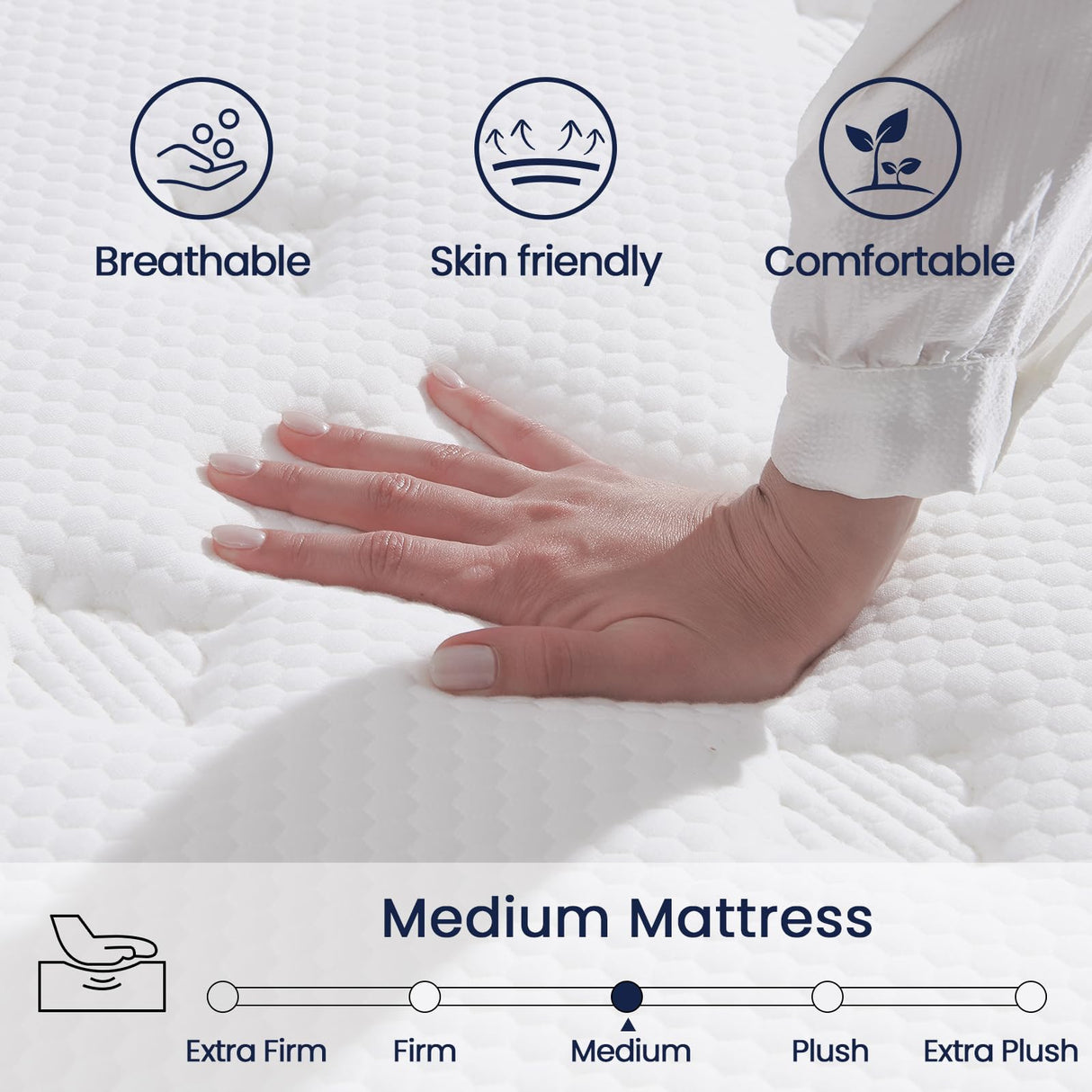 Crayan Queen Size Mattress, 12 Inch Hybrid Memory Foam Mattress in a Box, Pocket Springs Mattress with Motion Isolation and Pressure Relieving, CertiPUR-US, 100 Night Trial Crayan