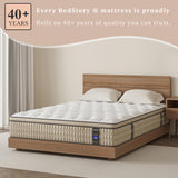 BedStory King Mattress 14 inch - Plush Hybrid Mattress in a Box for Extra Lumbar Support, 365-Night Trial, Soft Deep Sleep Spring Mattress Motion-Isolation, Fiberglass Free Bed, CertiPUR-US Certified BedStory