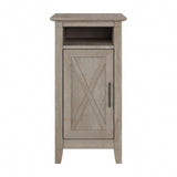 Bush Furniture Key West Nightstand with Door, Washed Gray Bush Business Furniture