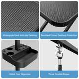 ROOMTEC 47 Inch Dog Grooming Table,Adjustable Height Pet Grooming Table,with Tool Organizer, Anti Slip Tabletop,Easy to Move ROOMTEC