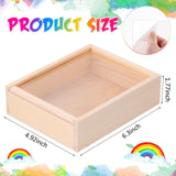 Thyle 6 Pcs Unfinished Wood Boxes, 6.3 x 4.9 x 1.8 Inch Small Rectangle Crates Wooden Box with Lid for DIY Birthday Party Favor Gift Supplies Thyle
