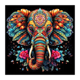 SJUTOUCI Elephant Diamond Painting Kits for Adults, Diamond Art Kits for Beginner 5D DIY Diamond Bead Art, Full Round Drill Gem Art Craft for Home Wall Decoration Gift 12x12 inch SJUTOUCI