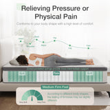 Novilla Full Size Mattress, 10 Inch Full Hybrid Mattress in a Box, Pocket Innerspring Mattress Full for Motion Isolation, Pressure Relief, Sopportive & Firm Feel Novilla