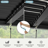 Outdoor Louvered Pergola 10' x 10', Aluminum Louvered Pergola with Adjustable Roof, Adjustable Pergolas for Outdoor Deck, Patio, Lawn & Garden GS CHIER