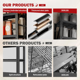 4000LBS Garage Shelving Heavy Duty, 42” W Storage Shelves, 4-Tier Adjustable Metal Storage Shelves, Steel Industrial Shelving Unit, Metal Shelving for Garage, Basement, Warehouse(Black, 41.5x20x79in) SXJJAR