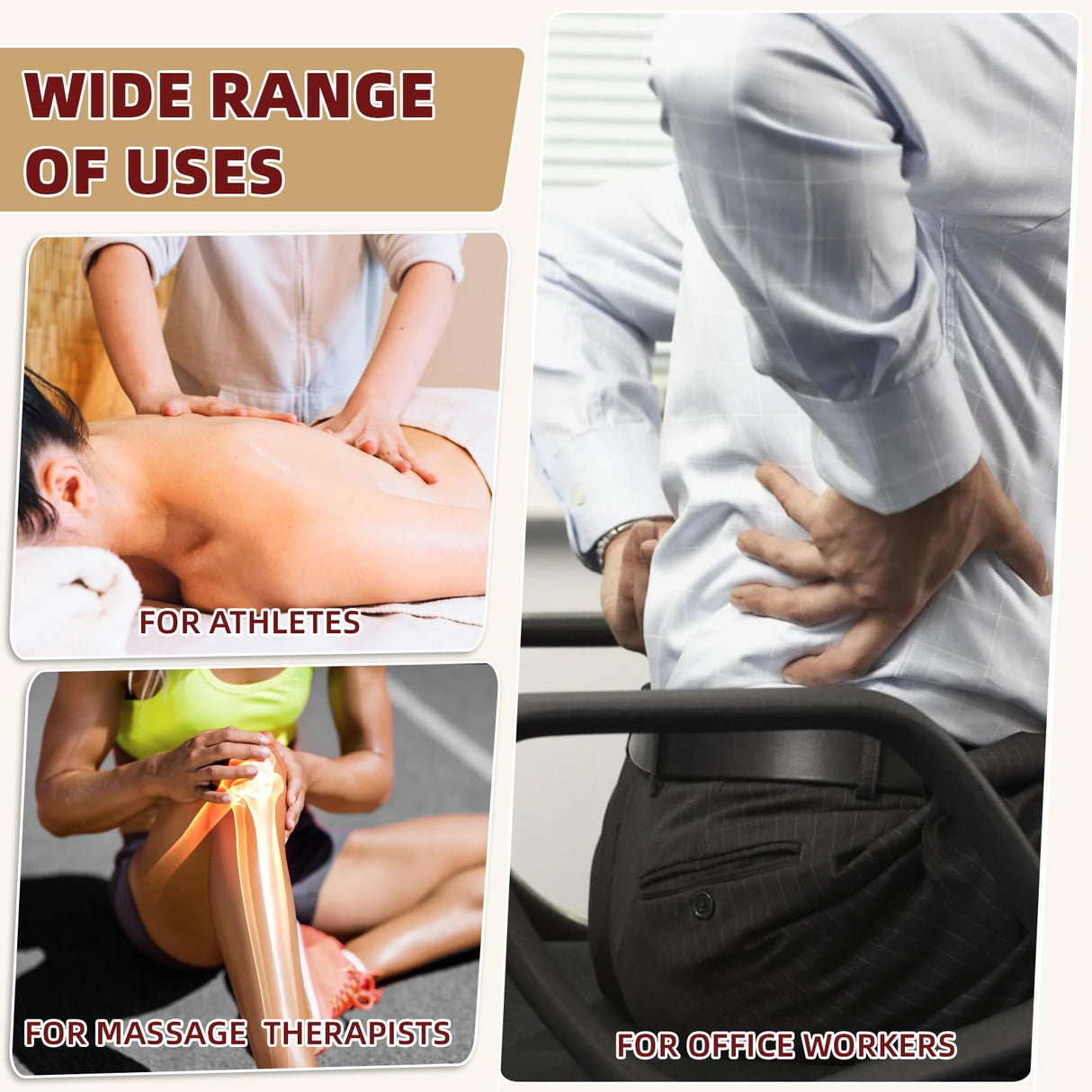 Body Gua Sha Tools Wood Therapy Massage Tool Lymphatic Drainage Massager Cellulite Remover Body Sculpting Tool One Handed Body Sculpting Tools for Anti-Cellulite Muscle Tension Release WY LIGHTING LEVEL