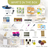 PIUH 2-in-1 Candle & Soap Making Kit for Beginners, All in one Complete DIY Craft Kit to Make Handcrafted Soap Bars + Scented Candles with Melting Pot, Wax, Soap Base, Molds, Fragrance Oils and Dyes PIUH
