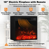 YESHOMY Corner Fireplace TV Stand for Television up to 55" with Storage Cabinets, Entertainment Center, Media Console for Living Room, Bedroom, White＆Rustic YESHOMY