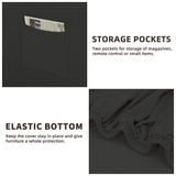 Easy-Going 7 Pieces Stretch Couch Cover Washable Sofa Cover Set for 3 Backrest and Seat Cushion Couch Anti-Slip Sofa Slipcover Furniture Protector with Elastic Bottom (Large, Dark Grey) Easy-Going