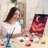 JOOZ Moon Paint by Numbers Kit for Adults with Frame, Paint by Number with Easel, Adults Paint by Number Kits Framed Canvas, DIY Oil Painting Kit for Home Wall Decor 8 x 12 Inch JOOZ