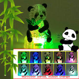 Coolplay 3D Crystal Puzzle Panda Gifts, Desk Toys with Light-Up Base 58 Pieces Coolplay