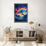Yomiie 5D Dolphin Rainbow Diamond Painting Kits for Adults, Paint with Diamonds Art Sea Life DIY Full Round Drill Kits, Embroidery Rhinestone Diamond Crystal Craft Canvas Home Wall Decor 30x40 cm Yomiie