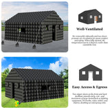WUHUWOO Inflatable Nightclub 20x16.8x12 Ft, Large Black Inflatable Club Tent with 950w Blower and Logo Area, Inflatable Party Tent for Adults Birthday Backyard Wedding Rental (Black, 20x16.8x12 Ft) WUHUWOO
