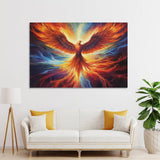 QEOPGNE Fire Bird Phoenix Rising Wall Art Fantasy Phoenix Poster Canvas Art Prints for Bedroom Office Living Room Pictures Paintings Cool Phoenix Wall Decor for Mens Women Unframed 12x18inch(30x45cm) QEOPGNE