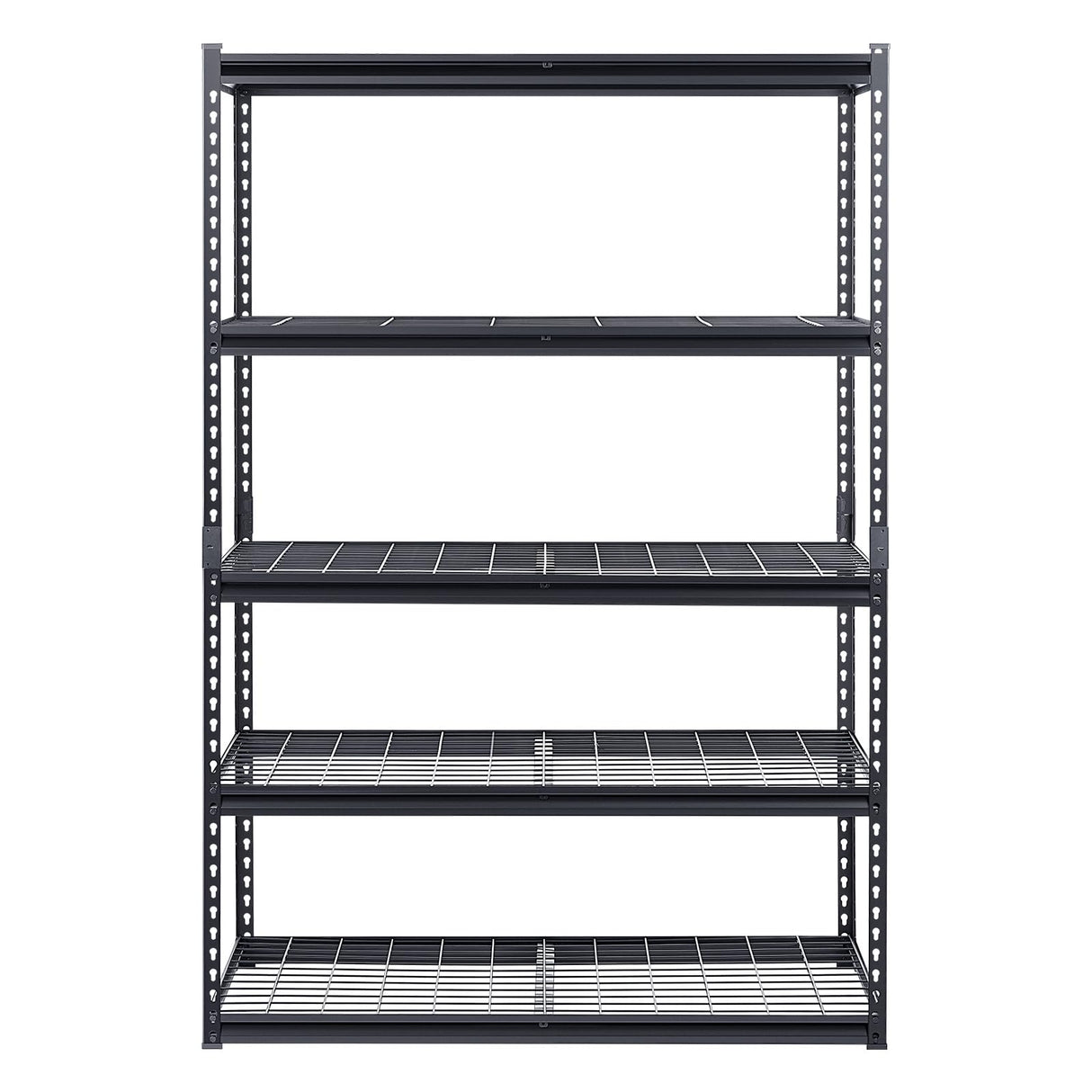 VEVOR Storage Shelves, 3000 lbs, 5 Tier Heavy Duty Garage Shelving, 24" D x 48" W x 72" H Adjustable Metal Shelves for Industrial Shelving Unit Utility Shelf, for Kitchen, Warehouse, Basement, Black VEVOR