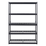 VEVOR Storage Shelves, 3000 lbs, 5 Tier Heavy Duty Garage Shelving, 24" D x 48" W x 72" H Adjustable Metal Shelves for Industrial Shelving Unit Utility Shelf, for Kitchen, Warehouse, Basement, Black VEVOR